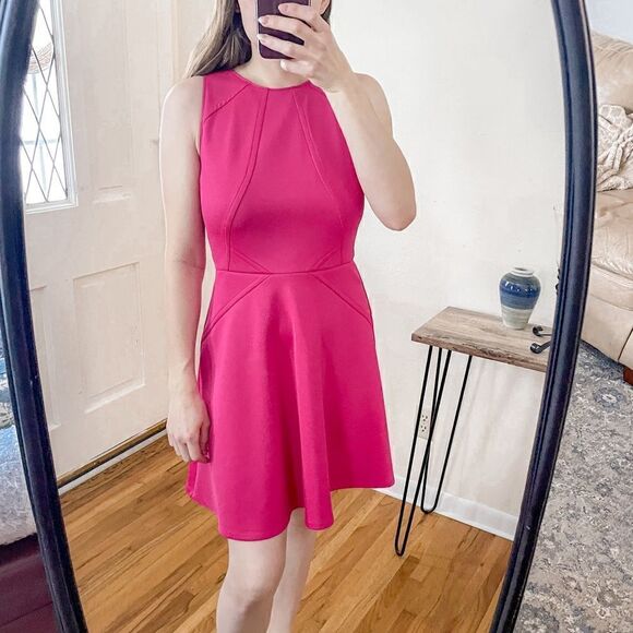 Ted Baker Mitton Fit n Flare Skater Mini Dress Pink - Picture 1 of 7